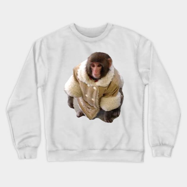 Stylish Yet Illegal Monkey Found Roaming Ikea Meme Sticker Crewneck Sweatshirt by aterkaderk